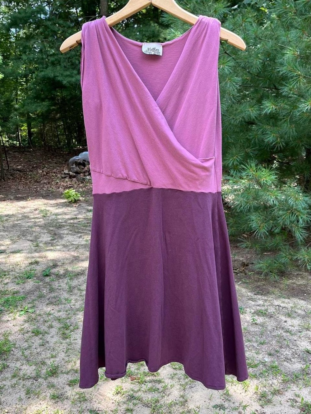 Maggie’s Organics Purple Tank Dress Summer Minimal Earthy